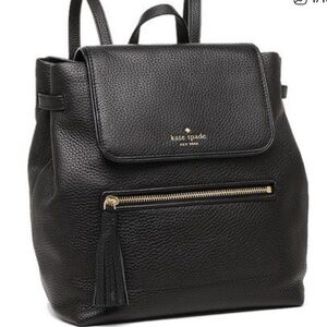 Kate Spade Black‎ Leather Backpack